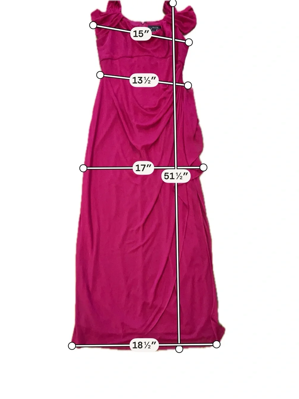 Alex Evenings Sparkling Fuchsia Cold Shoulder Gown